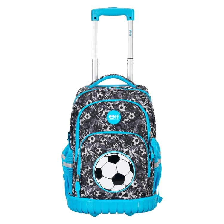 Mochila Escolar Elf 2026 2 Divisiones Negra con Carro Art.I6464B